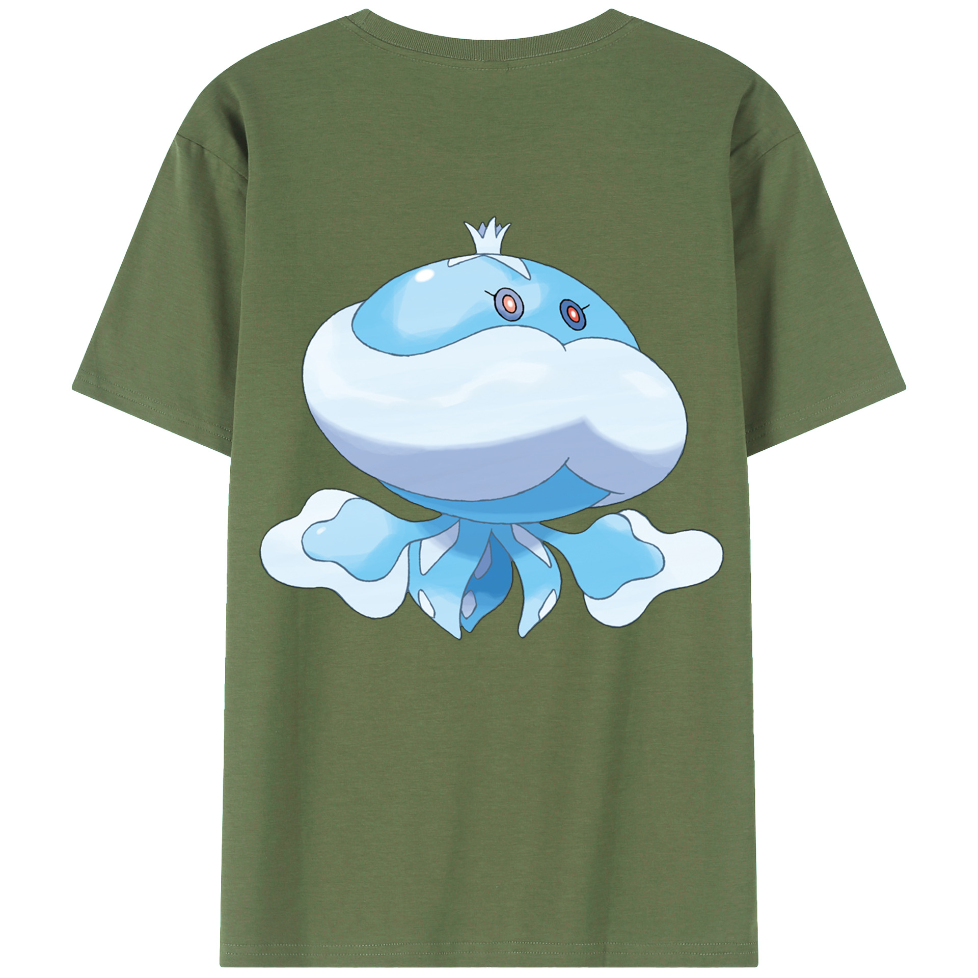 （画像用） ポケットモンスター Pokémon 綿100％ メンズ半袖Tシャツ（バックプリント） 通気性